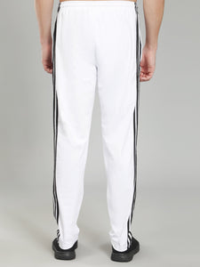 Adidas Solid & Casual Men Track Pants color Black & White